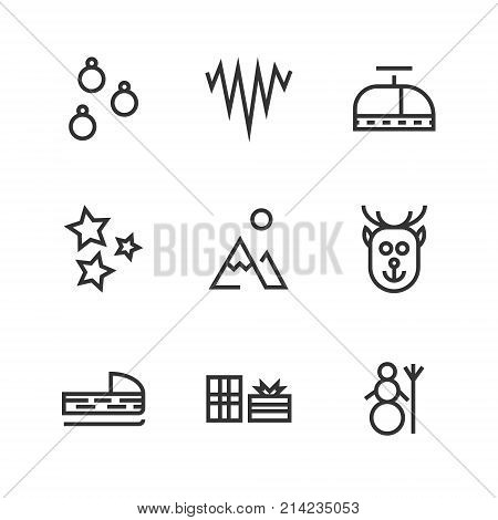 9 Xmas Line Icon