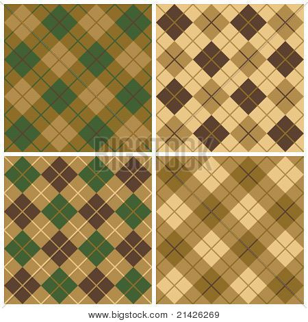 Argyle Pattern in Green and Brown