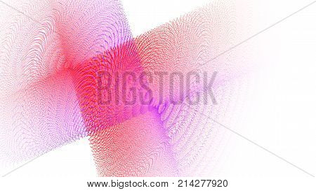 Motion graphic picture of Beautiful twist pink and reed curve abstract on white backgroundillustration