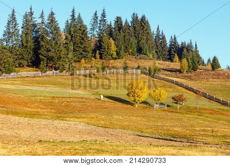 Autumn Carpathian Village, Ukraine.
