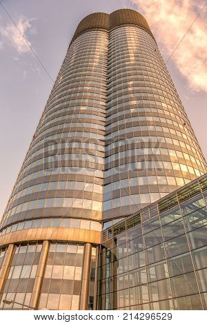 VIENNA, AUSTRIA - JULY 18, 2014: Millennium Tower, Vienna, Austria. It is the second tallest building in Austria at 171 metres.
