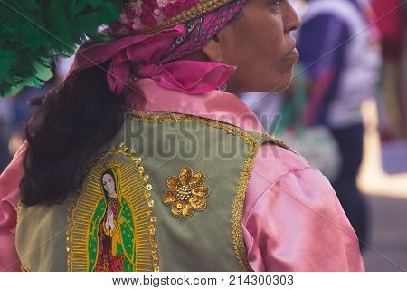 Detail From Peregrination To Basilica Of Guadalupe In Monterrey Mexico