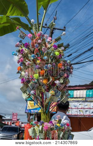 Kathin Ceremony At Thai Temple (wat Thai)