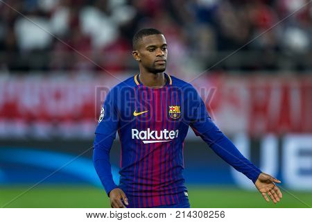 Uefa Champions League Game Between Olympiacos Vs Fc Barcelona
