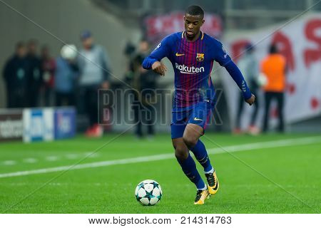 Uefa Champions League Game Between Olympiacos Vs Fc Barcelona
