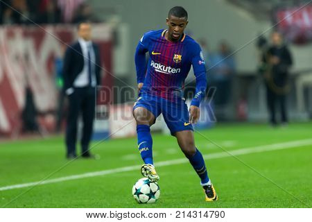 Uefa Champions League Game Between Olympiacos Vs Fc Barcelona