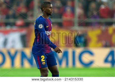 Uefa Champions League Game Between Olympiacos Vs Fc Barcelona