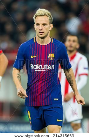 Uefa Champions League Game Between Olympiacos Vs Fc Barcelona