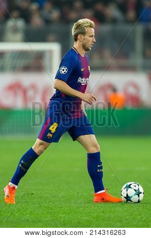 Uefa Champions League Game Between Olympiacos Vs Fc Barcelona