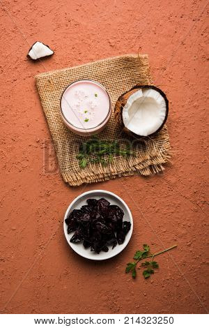 Solkadhi or sol kadhi, A famous drink from Goa or Maharashtra`s Konkan region
