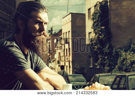 Handsome Man In Cafe