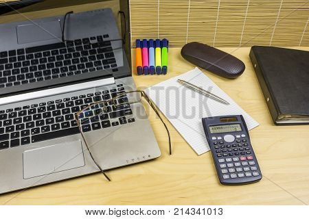 Office Desk In The Workplace.