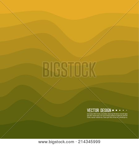 Distorted wave colorful texture. Abstract dynamical rippled surface. Vector stripe deformation background. Transition and gradation of color.