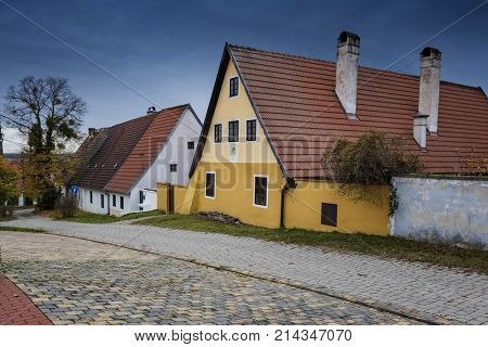 Colorful Old Anabaptist Houses In Velke Levare (slovakia)