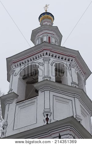 Bell tower of the church of the Assumption of the Blessed Virgin on Navolok in Vologda, Russia