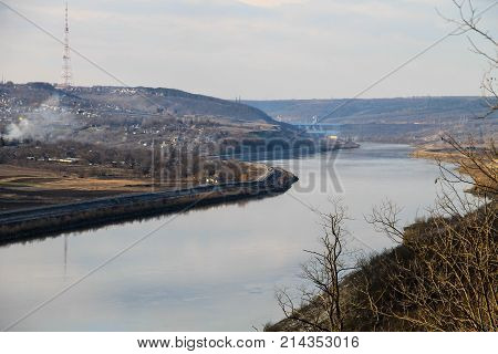 View On The River Dniester In Ukraine