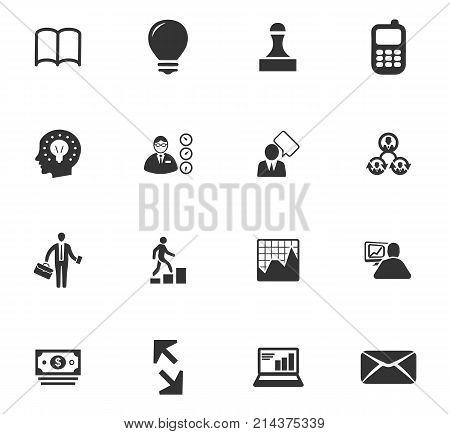 Business icons set and symbols for web user interface