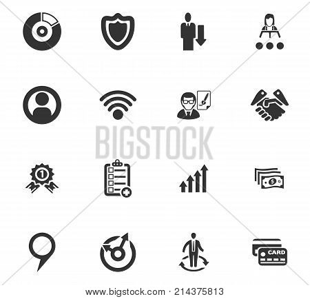 Business icons set and symbols for web user interface