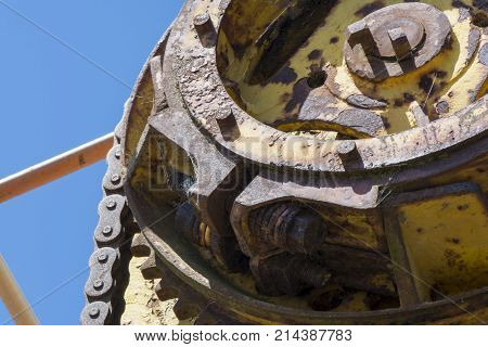 Abstract Textures And Shapes: Aging Metal Machinery
