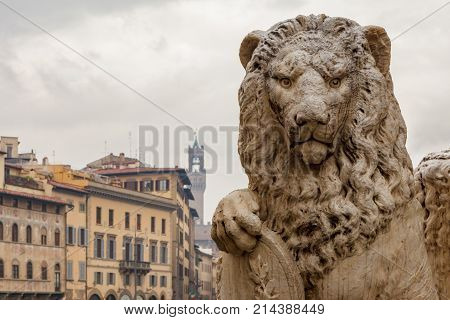 Lion Of Dante Statue