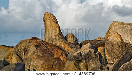 Grandmother And Grandfather Rocks - Samui In Lamai Beach Thailand