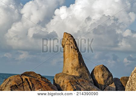 Grandmother And Grandfather Rocks - Samui In Lamai Beach Thailand