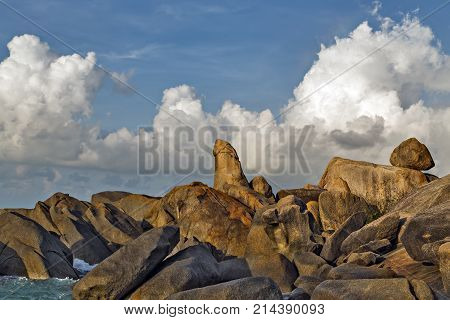 Grandmother And Grandfather Rocks - Samui In Lamai Beach Thailand