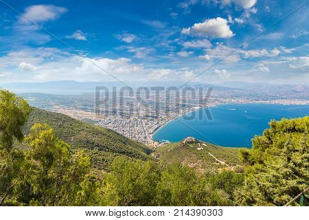 Panoramic View Of Loutraki, Greece