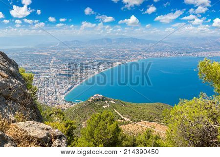 Panoramic View Of Loutraki, Greece