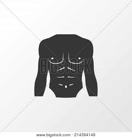 Chest Icon Symbol. Premium Quality Isolated Athletic Element In Trendy Style.