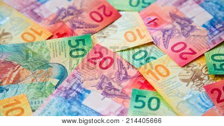 Collection of the new swiss banknotes (issued in 2017)