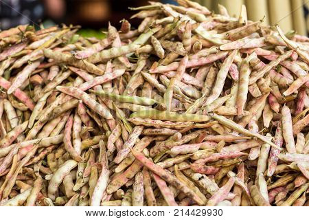 Canberry beans (aka rosecoco bean) for sale at a market in Funchal on Madeira