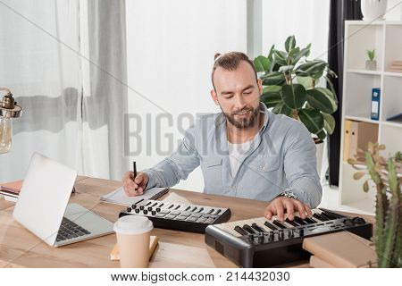 Sound Producer Working With Mpc Pads
