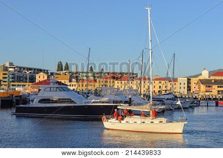 Back in the safety of Hobart Harbour in the late afternoon of a lovely summer day - Tasmania, Australia, 5 February 2014