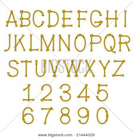 vektor rep bokstäver alfabet