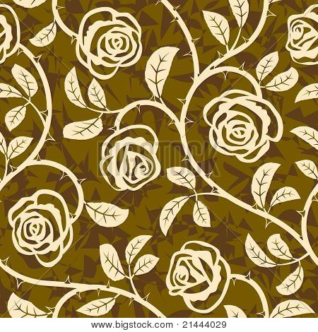 Rose blommor sömlös vektor upprepa mönster