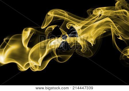 Nuclear smoke isolated on a black background