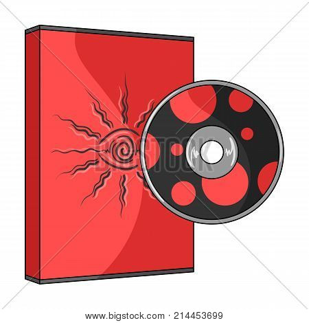 Game disc single icon in cartoon style for design.Car maintenance station vector symbol stock  illustration.