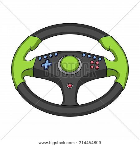 Game steering wheel single icon in cartoon style for design.Car maintenance station vector symbol stock  illustration.