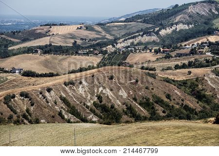 Landscape Near Ascoli Piceno At Summer