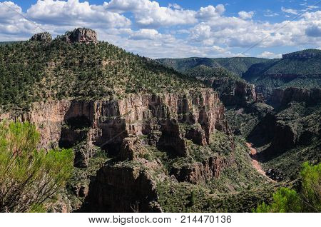 Overlook of the Becker Butte and the Salt River in the Fort Apache Reservation, Arizona