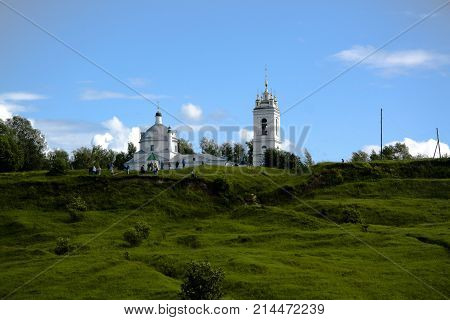 Russia, Ryazan, church in Konstantinovo, homeland of Russian poet Essenin