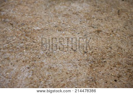 Clear Water On The Sand On The River.