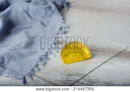 Jelly Yellow Blue Scarf Gelatin Jam Fresh