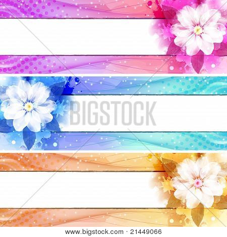 Banner-Set Blume