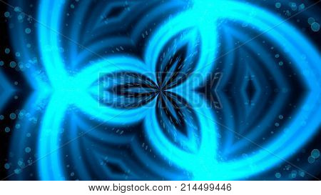 Vj Fractal Glowing Kaleidoscopic Background. Background Motion With Fractal Design