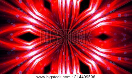 Vj Fractal Glowing Kaleidoscopic Background. Background Motion With Fractal Design