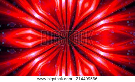 Vj Fractal Glowing Kaleidoscopic Background. Background Motion With Fractal Design