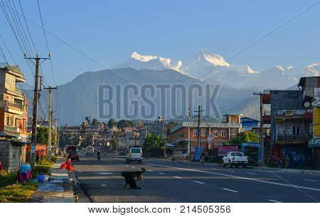 Mountain Township In Pokhara, Nepal