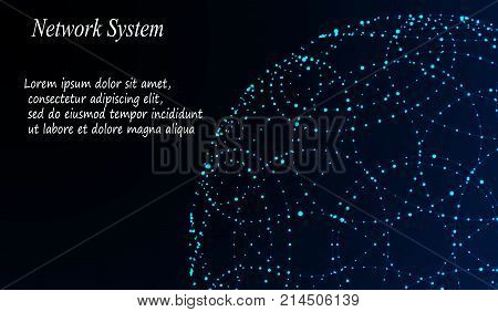 Abstract Background With Dots Array And Lines. Connection Structure. Geometric Modern Technology Con